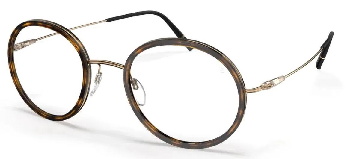 Silhouette Dynamics Colorwave Contour 5582 Eyeglasses - Black / Denim - view 2